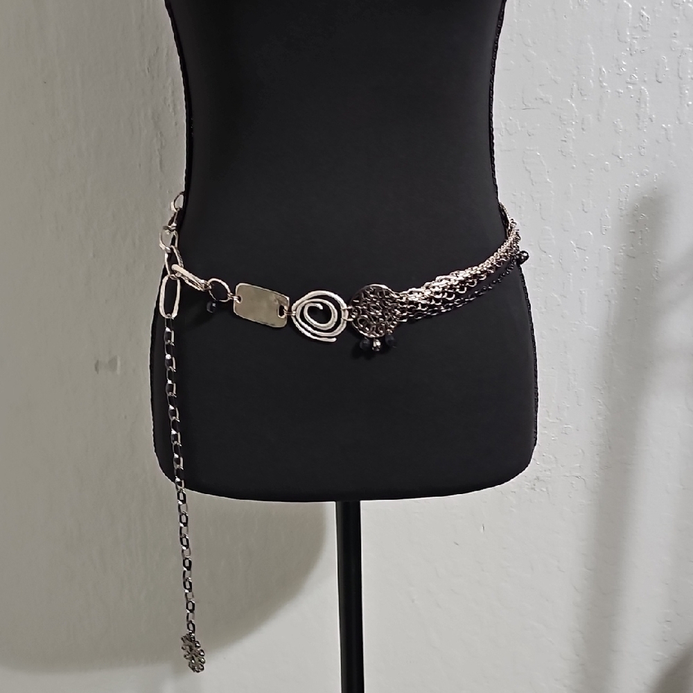 Chico's Mixed Metals Decorative Chain Waist Belt - Picture 8 of 12